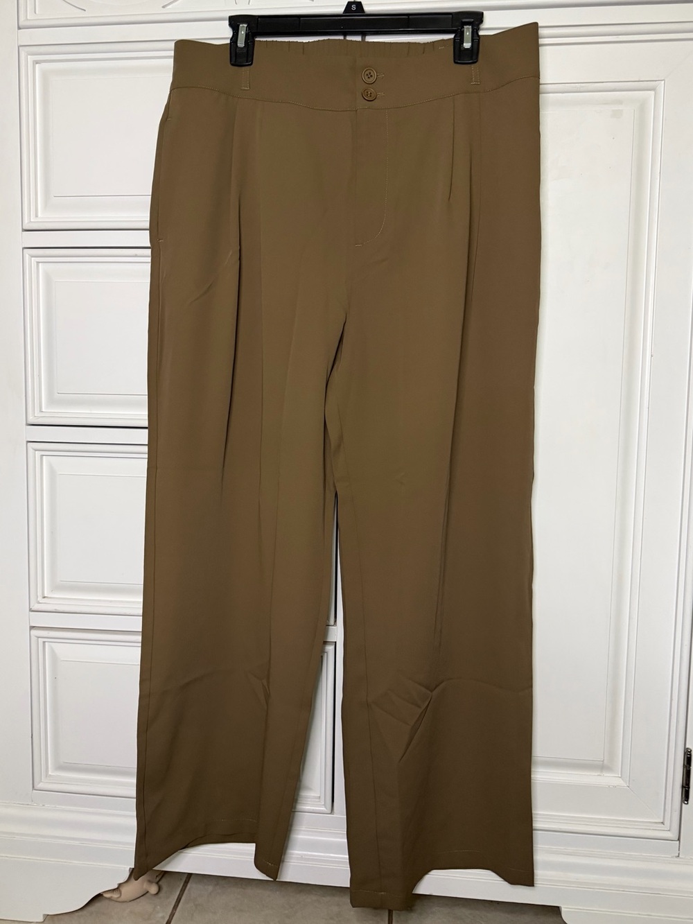 HALARA High-Waist Wide-Leg Trousers in Taupe - XL Petite